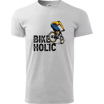 Pánské tričko BikeHolic - Triko extra velké (5-8XL) - 7XL ( Světlešedý Melír )
