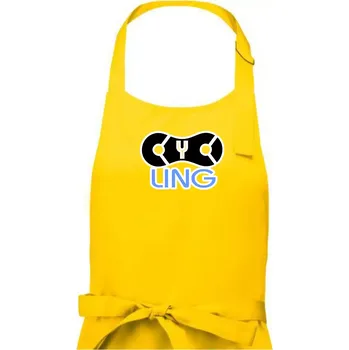 Kuchyňská zástěra Cycling řetěz - Pánská zástěra na vaření - Univerzální velikost ( Žlutá )