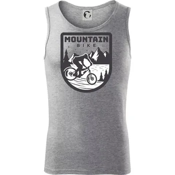 MTB mountain bike logo prsa zaoblené - Tílko pánské Core - 2XL ( Tmavě šedý melír )