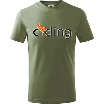 Cycling postava - Tričko dětské bavlněné - 146 cm/10 let ( Khaki )