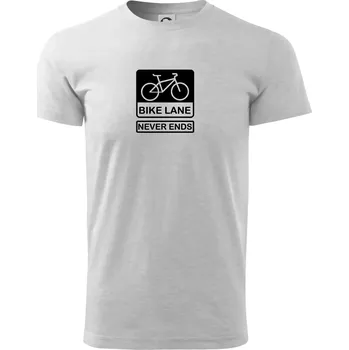 Bike lane - Triko extra velké (5-8XL) - 6XL ( Světlešedý Melír )