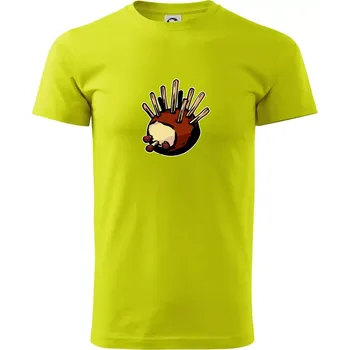 Pánské tričko Kaštanový ježeček - Klasické pánské triko vyšší gramáže - XS ( Limetková )