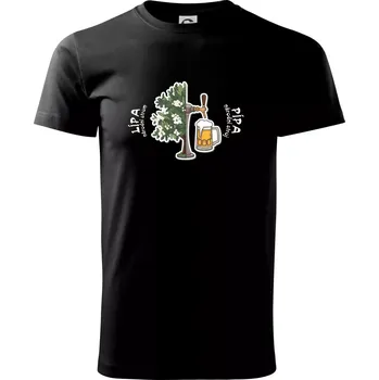 Lípa a pípa - Triko extra velké (5-8XL) - 8XL ( Černá )