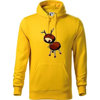 Pánská mikina Kaštanový jelínek - Mikina pánská Cape s kapucí - L ( Žlutá )
