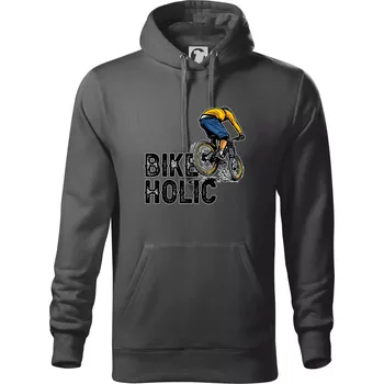 Pánská mikina BikeHolic - Mikina pánská Cape s kapucí - 4XL ( Ocelově šedá )