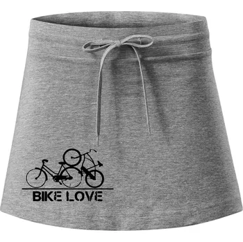Dámská sukně Bike love - Sportovní sukně - two in one - L ( Tmavě šedý melír )