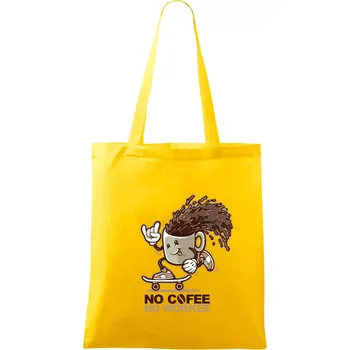 No cofee no workee - Taška bavlněná - 42 x 38 cm ( Žlutá )