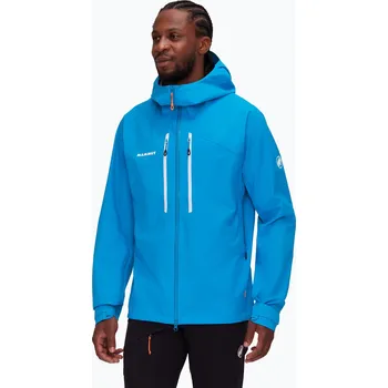 Pánské oblečení Pánská bunda do deště Mammut Taiss HS s kapucí glacier blue
