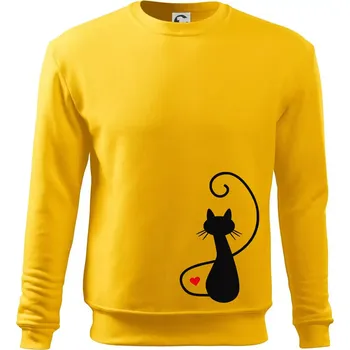Pánská mikina Zamilovaná kočka zpředu - Mikina Essential pánská - S ( Žlutá )