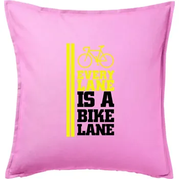 Polštář Every Lane Bike Lane - Polštář 50x50 - 50x50 - Pouze potah ( Růžová )