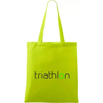 Triathlon nápis - Taška bavlněná - 42 x 38 cm ( Limetková )