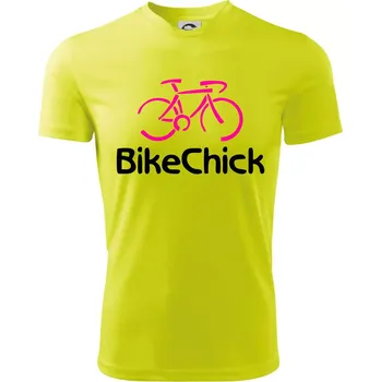 Chlapecké tričko Bike Chick - Dětské triko sportovní (dresovina) - 122 cm/6 let ( Neonově žlutá )