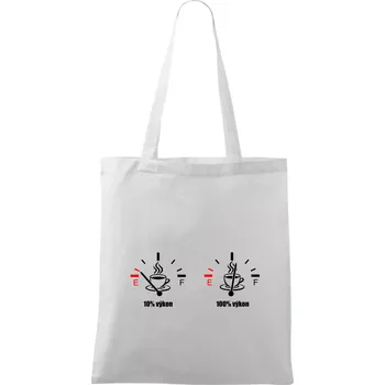 Výkon kafe - Taška bavlněná - 42 x 38 cm ( Bílá )