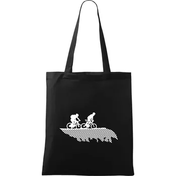 Nákupní taška Cyclo duo - Taška bavlněná - 42 x 38 cm ( Černá )
