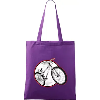 Downhill kolo v kruhu - Taška bavlněná - 42 x 38 cm ( Fialová )