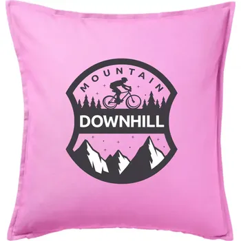 Polštář MTB downhill erb - Polštář 50x50 - 50x50 - Pouze potah ( Růžová )