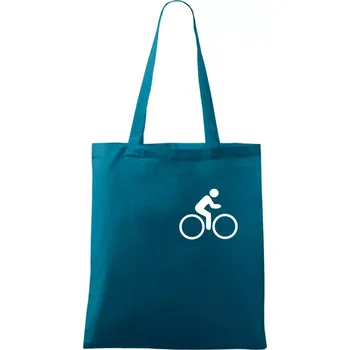 Mapa ČR + kolo na prsu - Taška bavlněná - 42 x 38 cm ( Petrolejová )