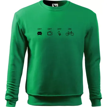 Chlapecké tričko Zapni cyklorežim - Mikina Essential dětská - 158 cm/12 let ( Středně zelená )