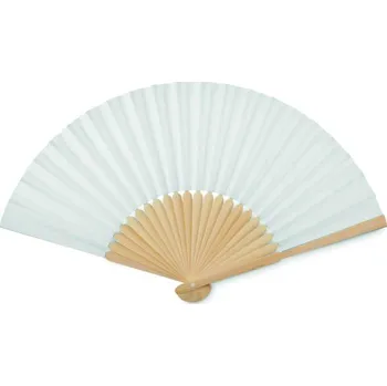 Vějíř z bambusu Fanny Paper - Bílá