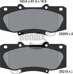 Sada brzdových destiček, kotoučová brzda BENDIX Braking BPD1479