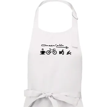 Kuchyňská zástěra Dnešní plán - Pánská zástěra na vaření - Univerzální velikost ( Bílá )