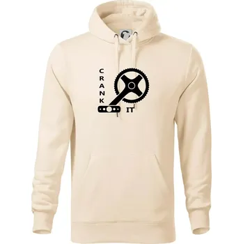 Pánská mikina Crank it - Mikina pánská Cape s kapucí - 5XL ( Mandlová )