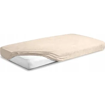 Prostěradlo Froté Prostěradlo s Gumou 110/120x190/200 PREMIUM Krémové