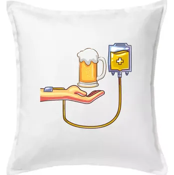Polštář Pivo infuze - Polštář 50x50 - 50x50 - Pouze potah ( Bílá )