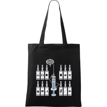 Nákupní taška Všechny závislosti (Hana-creative) - Taška bavlněná - 42 x 38 cm ( Černá )