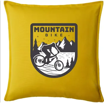 Polštář MTB mountain bike logo prsa zaoblené - Polštář 50x50 - 50x50 - Pouze potah ( Žlutá )