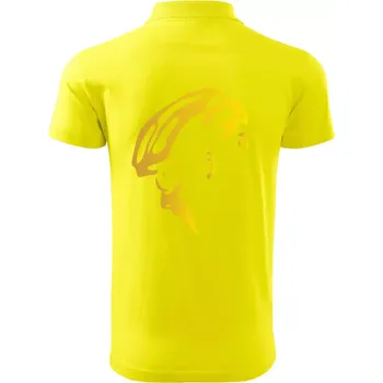 Pánská košile Hlava cyklista zlatá - Polokošile pánská Pique Polo 203 - 4XL ( Citrónová )