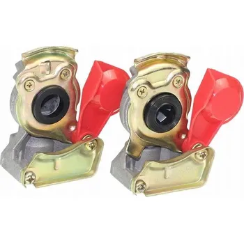 Brzdová hadice Spojka hadice M22 červená, sada 2 Ks, bez ventilu + s ventilem JC001M22