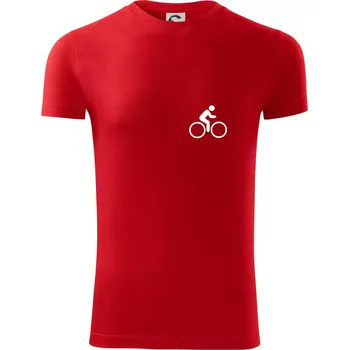 Pánské tričko Cyklistika logo prsa - Viper FIT - Pánské zůžené tričko - L ( Červená )