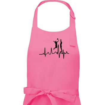 Kuchyňská zástěra EKG volejbalisti muži - Pánská zástěra na vaření - Univerzální velikost ( Růžová )