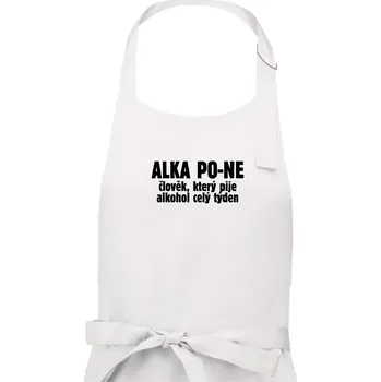 Kuchyňská zástěra Alkapone - Dámská zástěra na vaření - Univerzální velikost ( Bílá )