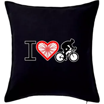 Polštář I love cycles výplet - Polštář 50x50 - 50x50 - Pouze potah ( Černá )