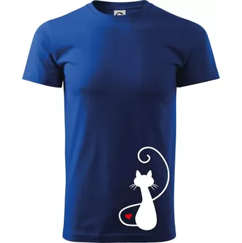 Zamilovaná kočka zpředu - Triko extra velké (5-8XL) - 8XL ( Královská modrá )