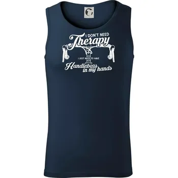 Pánská móda I don't need therapy handlebars in my hands - Tílko pánské Core - XL ( Námořní modrá (velmi tmavá - téměř černá) )