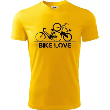 Chlapecké tričko Bike love - Dětské triko sportovní (dresovina) - 146 cm/10 let ( Žlutá )
