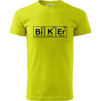 Biker - Tabulka prvků - Klasické pánské triko vyšší gramáže - 2XL ( Limetková )