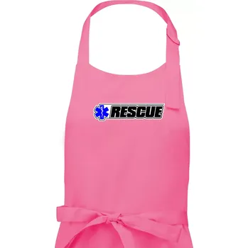 Kuchyňská zástěra Záchranář rescue kříž modrý - Dámská zástěra na vaření - Univerzální velikost ( Růžová )