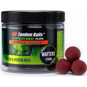 Boilies SuperFeed Pure Wafters 15 mm/70 g Příchuť Ryba & Robin Red