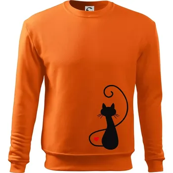 Pánská mikina Zamilovaná kočka zpředu - Mikina Essential pánská - 3XL ( Oranžová )