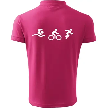Pánská košile Triathlon postavy - Polokošile pánská Pique Polo 203 - 5XL ( Purpurová )
