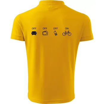Pánská košile Zapni cyklorežim - Polokošile pánská Pique Polo 203 - 4XL ( Žlutá )