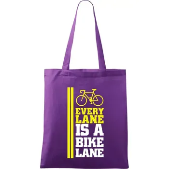 Every Lane Bike Lane - Taška bavlněná - 42 x 38 cm ( Fialová )