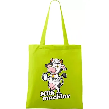 Milk machine - Taška bavlněná - 42 x 38 cm ( Limetková )