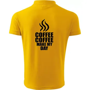 Pánská košile Coffee make my day - Polokošile pánská Pique Polo 203 - 4XL ( Žlutá )