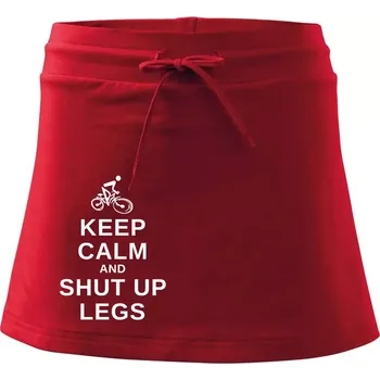 Dámská sukně Keep calm and shut your legs - Sportovní sukně - two in one - M ( Červená )