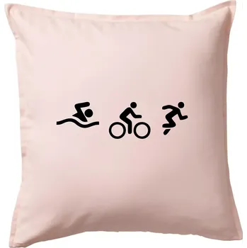 Polštář Triathlon postavy - Polštář 50x50 - 50x50 - Pouze potah ( Světle růžová )